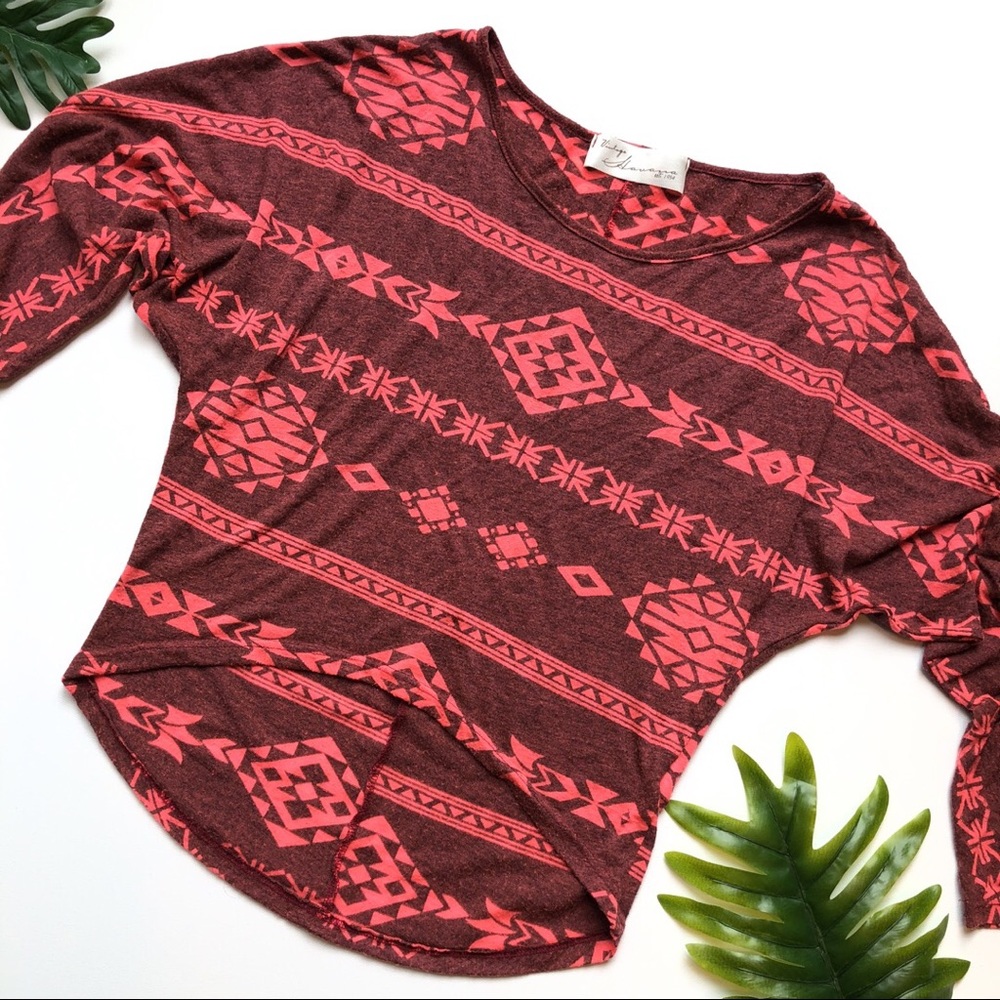 Vintage Havana Dolman Sleeve T-shirt Small - Picture 1 of 7